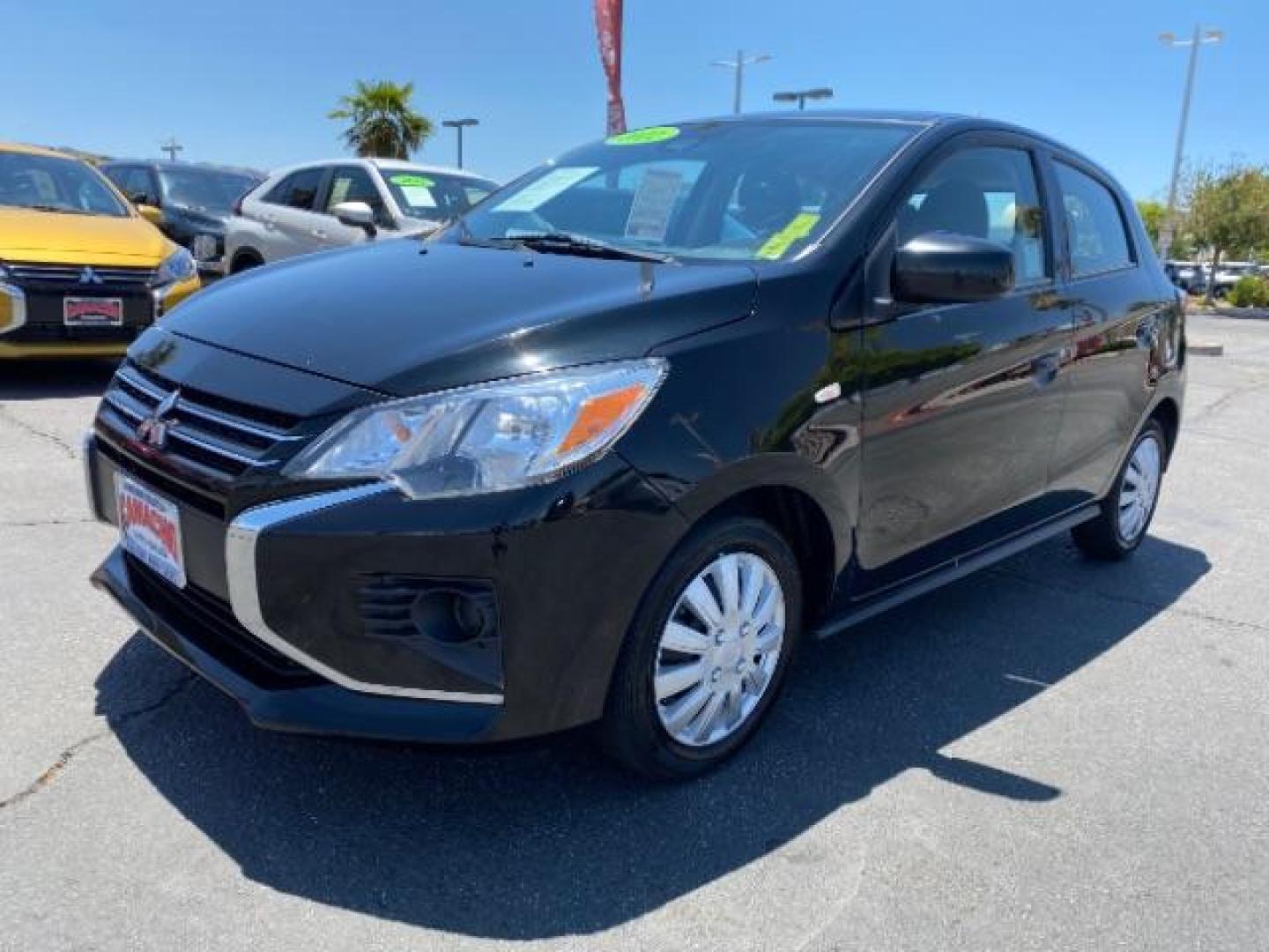 2022 BLACK Mitsubishi Mirage (ML32AUHJ0NH) with an 3-Cyl 1.2 Liter engine, Automatic CVT transmission, located at 412 Auto Vista Drive, Palmdale, 93551, (661) 945-0620, 34.592636, -118.136681 - Photo#3