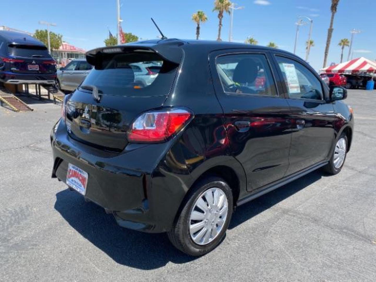 2022 BLACK Mitsubishi Mirage (ML32AUHJ0NH) with an 3-Cyl 1.2 Liter engine, Automatic CVT transmission, located at 412 Auto Vista Drive, Palmdale, 93551, (661) 945-0620, 34.592636, -118.136681 - Photo#6