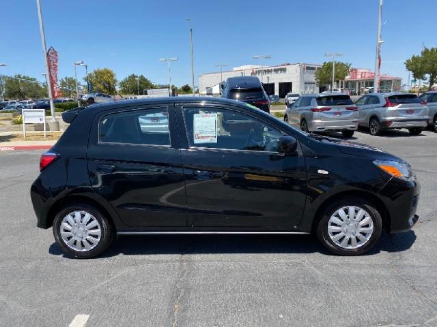 2022 BLACK Mitsubishi Mirage (ML32AUHJ0NH) with an 3-Cyl 1.2 Liter engine, Automatic CVT transmission, located at 412 Auto Vista Drive, Palmdale, 93551, (661) 945-0620, 34.592636, -118.136681 - Photo#8