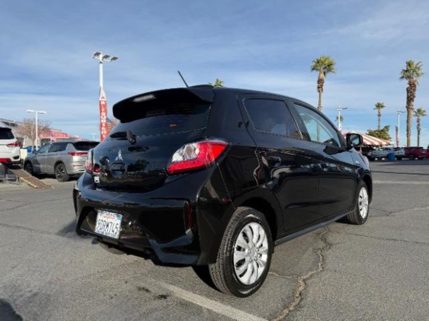 2022 BLACK Mitsubishi Mirage (ML32AUHJ9NH) with an 3-Cyl 1.2 Liter engine, Automatic CVT transmission, located at 412 Auto Vista Drive, Palmdale, 93551, (661) 945-0620, 34.592636, -118.136681 - Photo#6