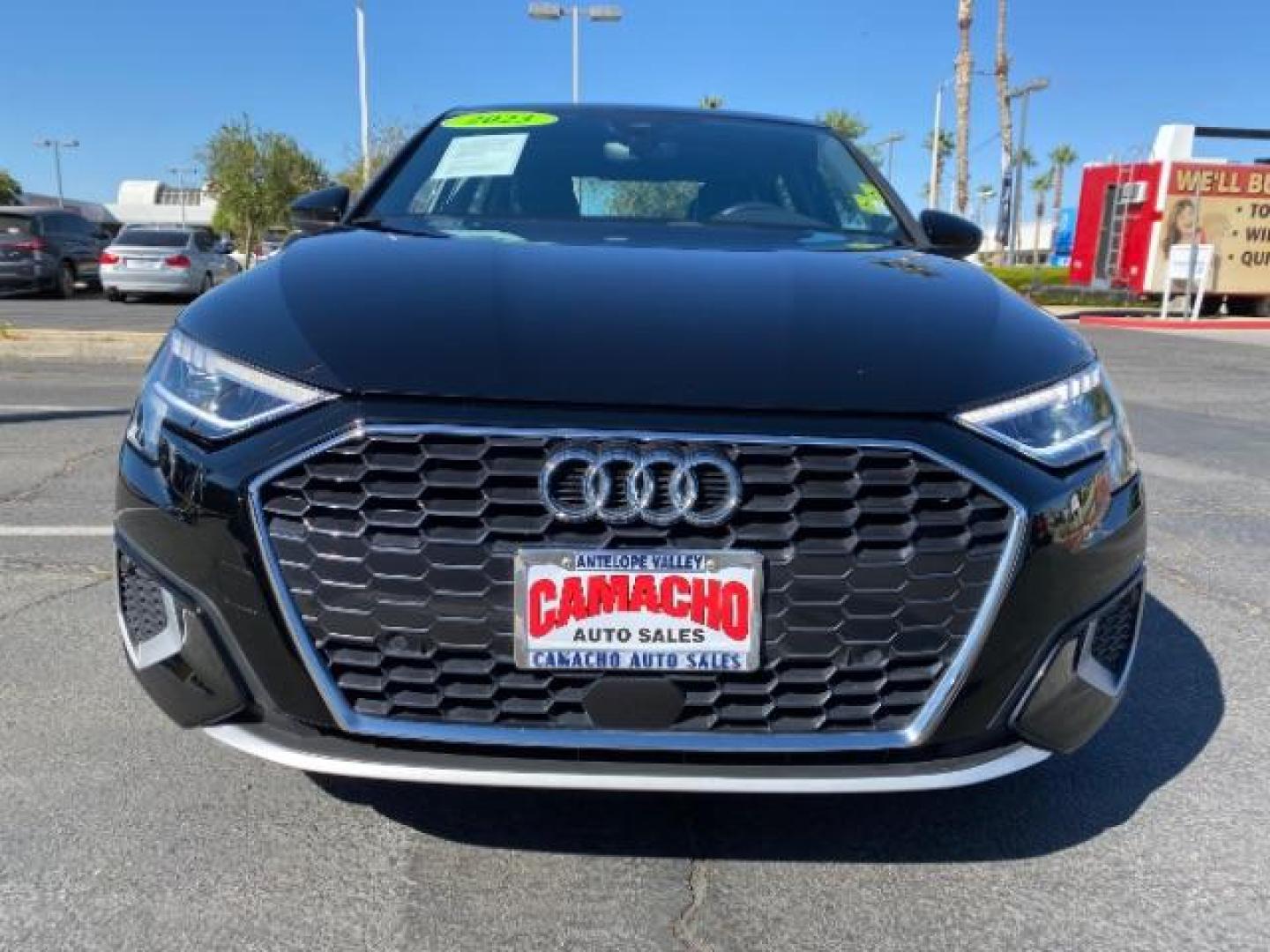 2023 black Audi A3 (WAUAUDGY1PA) with an 4-Cyl Turbo 2.0 Liter engine, Automatic 7-Spd transmission, located at 412 Auto Vista Drive, Palmdale, 93551, (661) 945-0620, 34.592636, -118.136681 - Photo#1