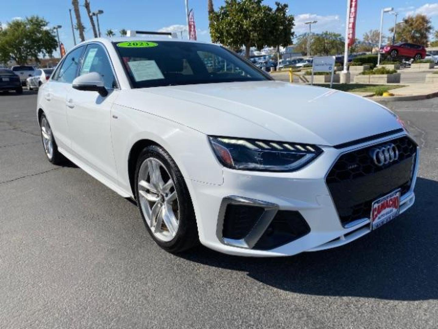 2023 WHITE Audi A4 Sedan (WAUEAAF40PA) with an 4-Cyl Turbo 2.0L Hybrid engine, Automatic 7-Spd S tronic Dual-Clutch transmission, located at 412 Auto Vista Drive, Palmdale, 93551, (661) 945-0620, 34.592636, -118.136681 - Photo#0