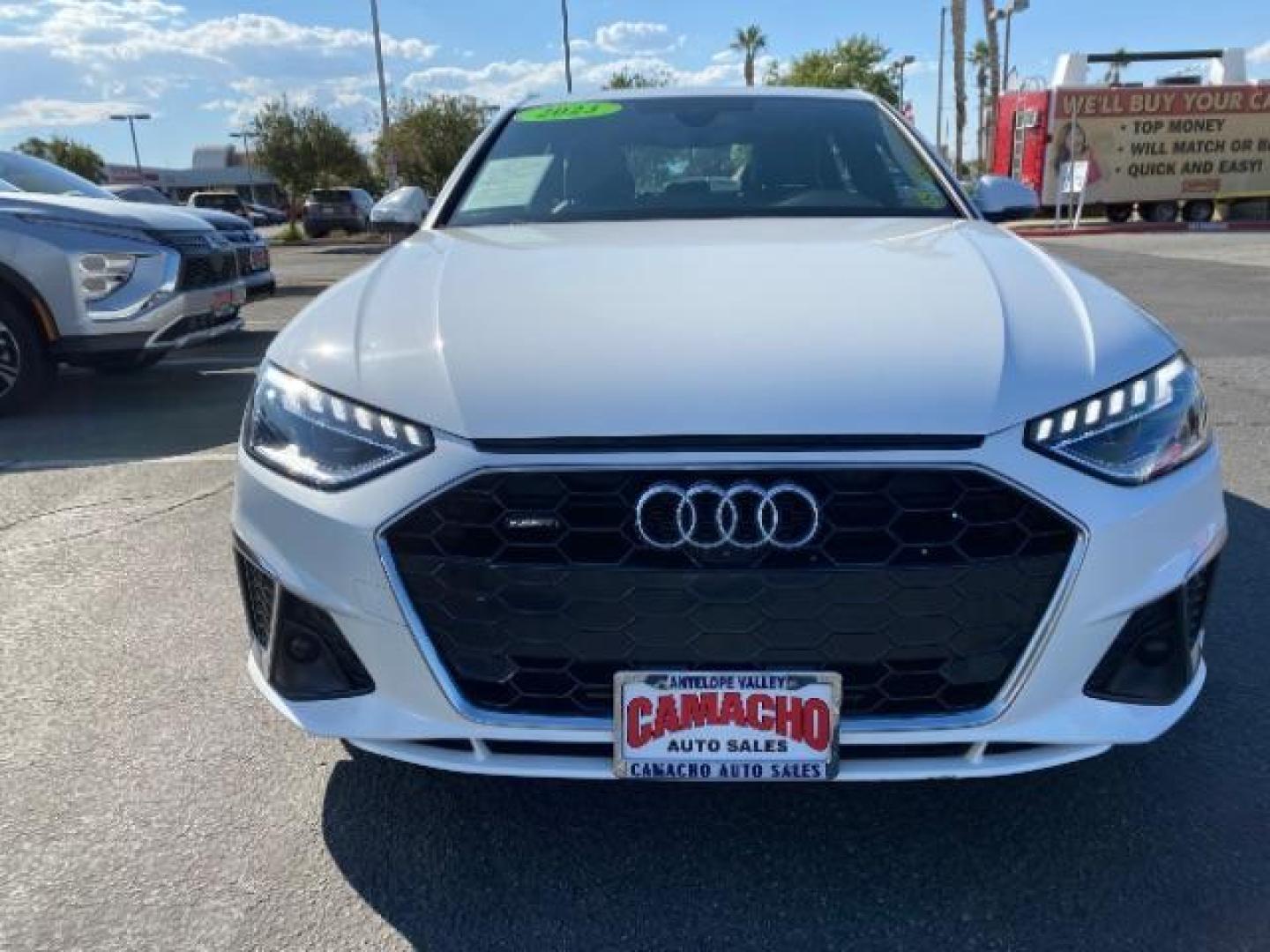 2023 WHITE Audi A4 Sedan (WAUEAAF40PA) with an 4-Cyl Turbo 2.0L Hybrid engine, Automatic 7-Spd S tronic Dual-Clutch transmission, located at 412 Auto Vista Drive, Palmdale, 93551, (661) 945-0620, 34.592636, -118.136681 - Photo#1