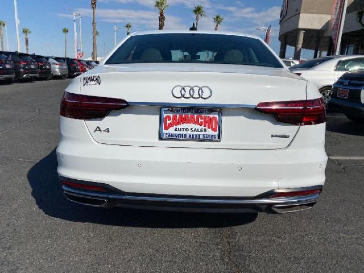 2023 WHITE Audi A4 Sedan (WAUEAAF40PA) with an 4-Cyl Turbo 2.0L Hybrid engine, Automatic 7-Spd S tronic Dual-Clutch transmission, located at 412 Auto Vista Drive, Palmdale, 93551, (661) 945-0620, 34.592636, -118.136681 - Photo#5