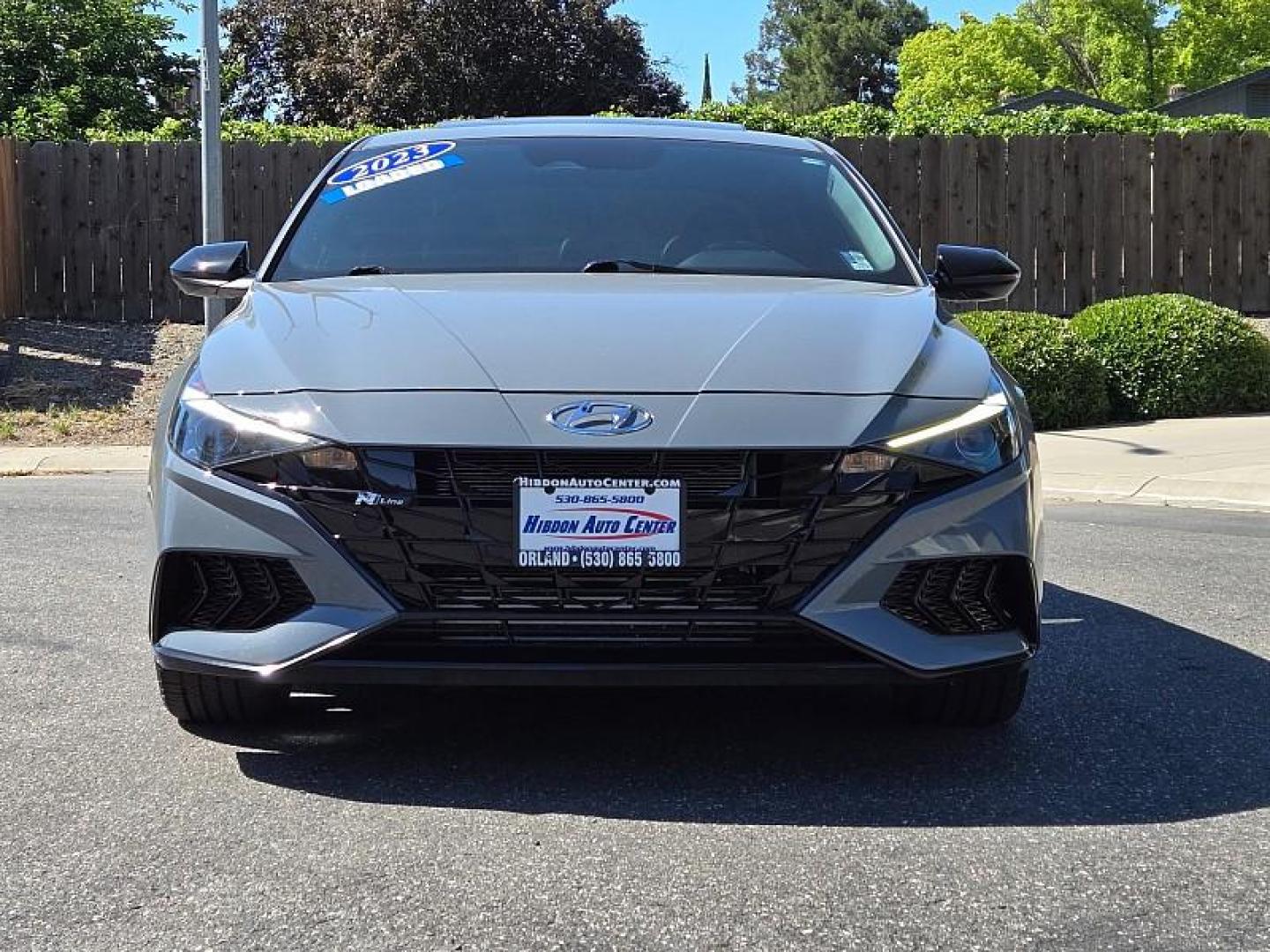 2023 GRAY Hyundai Elantra (KMHLR4AF3PU) with an 4-Cyl Turbo 1.6 Liter engine, Automatic 7-Spd w/Dual Clutch transmission, located at 246 E Walker St., Orland, 95963, (530) 865-5800, 39.747589, -122.178398 - Photo#1