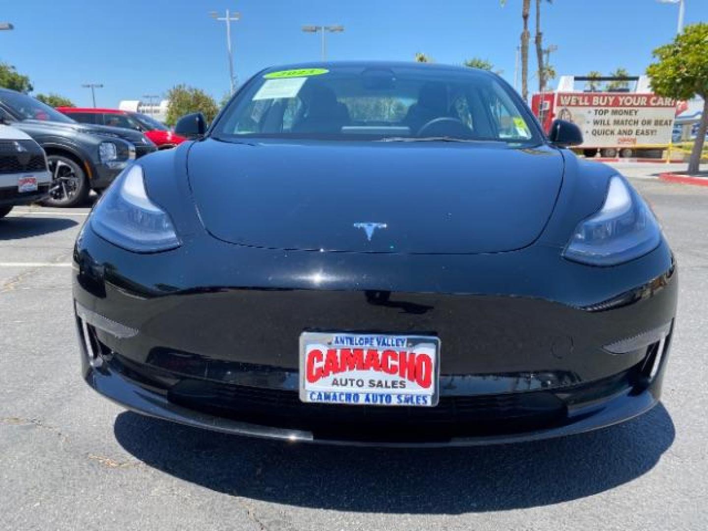 2023 BLACK Tesla Model 3 (5YJ3E1EA8PF) with an AC Electric Motor engine, Single-Speed Fixed Gear transmission, located at 412 Auto Vista Drive, Palmdale, 93551, (661) 945-0620, 34.592636, -118.136681 - Photo#2